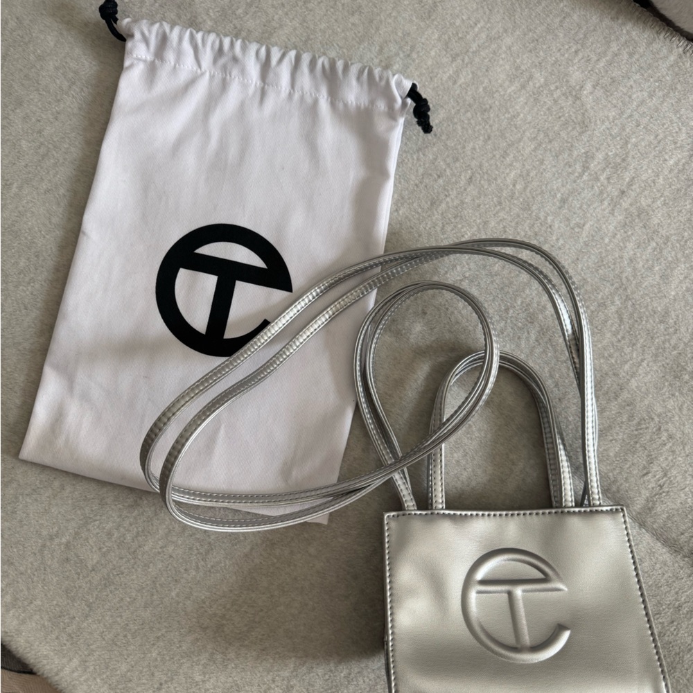 Telfar Metallic Silver Tote Bag
